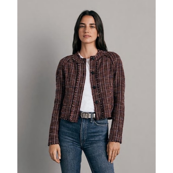 rag & bone Jackets & Blazers - Rag & Bone Burgundy Tweed Jacket Classic Fit Marisa Jacket NWT $575